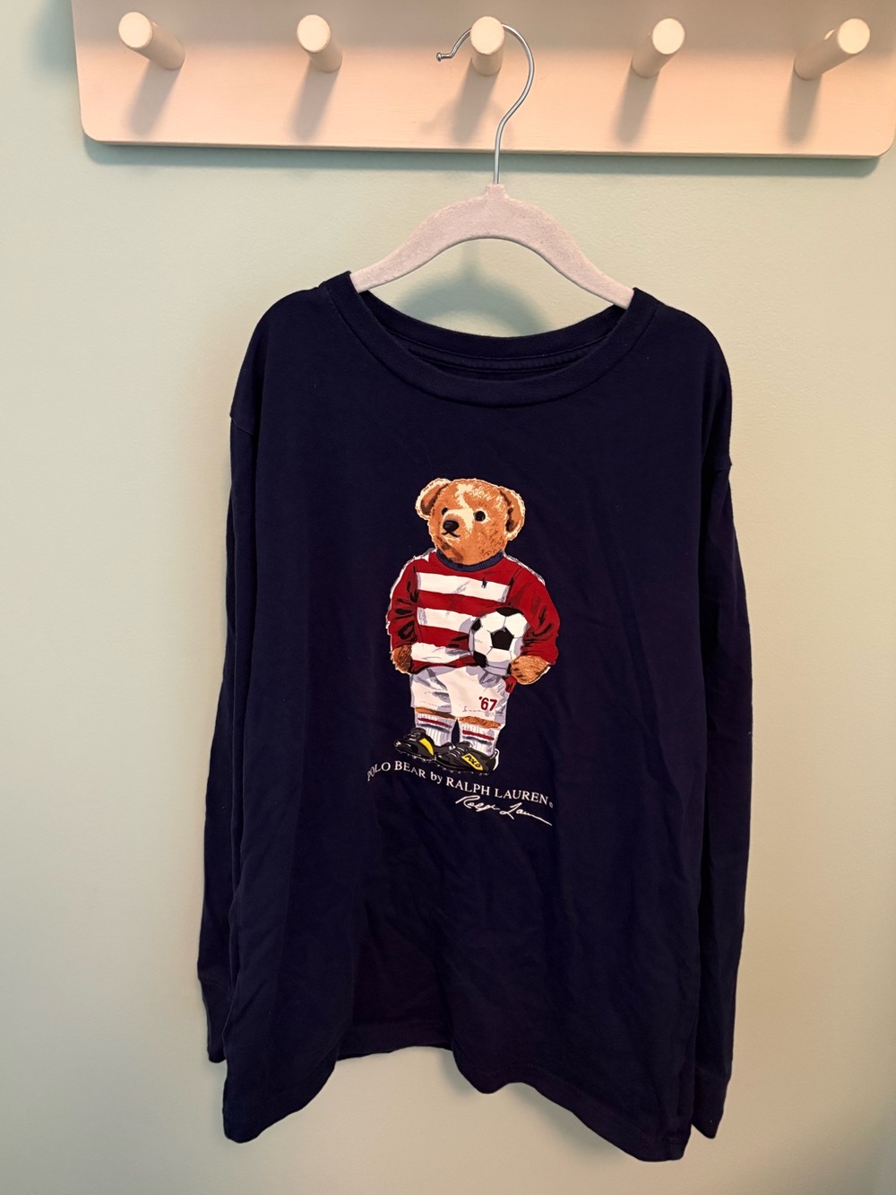 Polo by Ralph Lauren Navy Tee with Gold Logo
